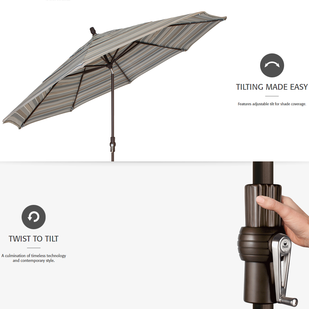 garden treasure 11ft off-set patio umbrella with light  11 ft Octagonal Outdoor (High-Perform Sunbrella/solution Treasure Garden 11' Octagon Aluminum