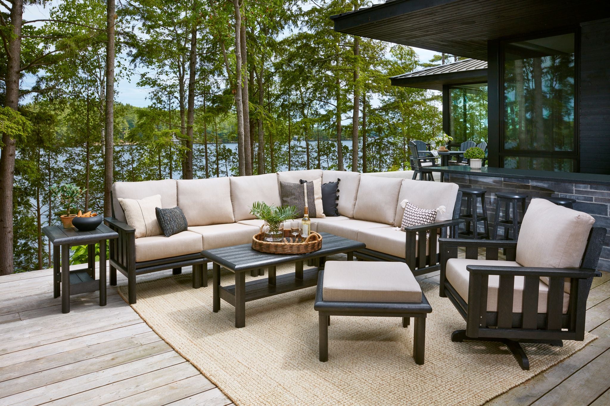 Patio Hanamint Cushions Grand Tuscany Double Chaise Lounge Cushion